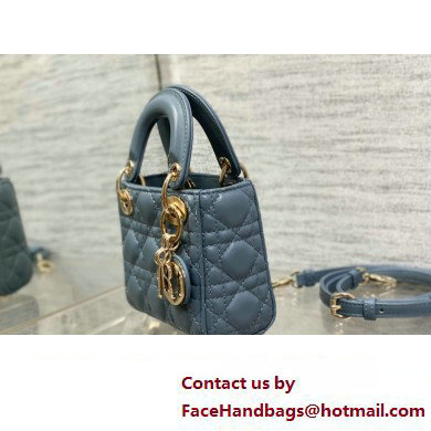 dior Lady Dior Micro Bag in cloud blue Cannage Lambskin 2023