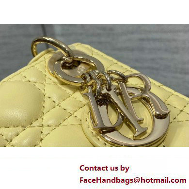 dior Lady Dior Micro Bag in yellow Cannage Lambskin 2023