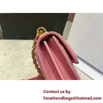 dior Miss Caro Mini Bag in Light Pink Macrocannage Lambskin 2023