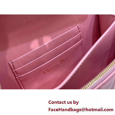 dior Miss Caro Mini Bag in Light Pink Macrocannage Lambskin 2023