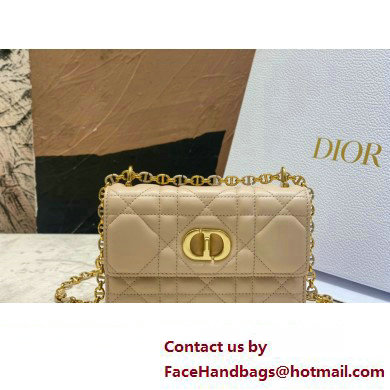 dior Miss Caro Mini Bag in Light Pink Macrocannage Lambskin beige 2023