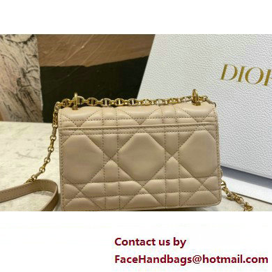 dior Miss Caro Mini Bag in Light Pink Macrocannage Lambskin beige 2023