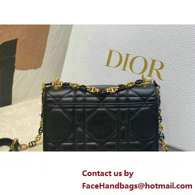 dior Miss Caro Mini Bag in Light Pink Macrocannage Lambskin black 2023