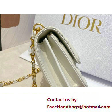 dior Miss Caro Mini Bag in Light Pink Macrocannage Lambskin white 2023