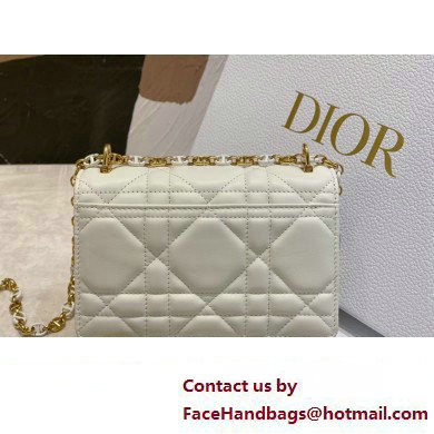 dior Miss Caro Mini Bag in Light Pink Macrocannage Lambskin white 2023