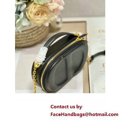 dior black calfskin CD Signature Oval Camera Bag 2023