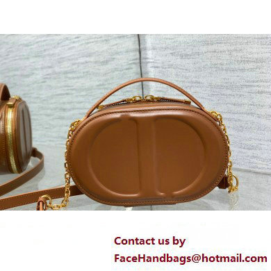 dior brown calfskin CD Signature Oval Camera Bag 2023