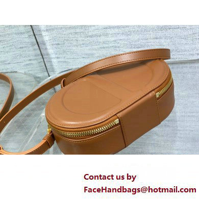 dior brown calfskin CD Signature Oval Camera Bag 2023