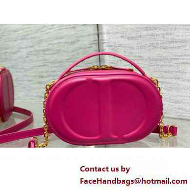 dior fuchsia calfskin CD Signature Oval Camera Bag 2023