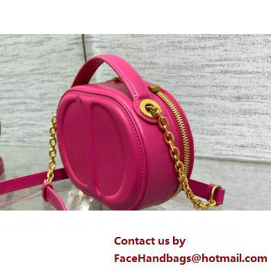 dior fuchsia calfskin CD Signature Oval Camera Bag 2023