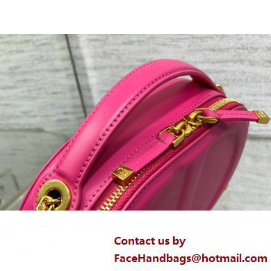 dior fuchsia calfskin CD Signature Oval Camera Bag 2023