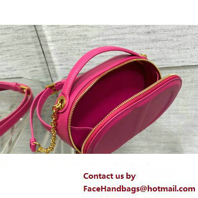 dior fuchsia calfskin CD Signature Oval Camera Bag 2023