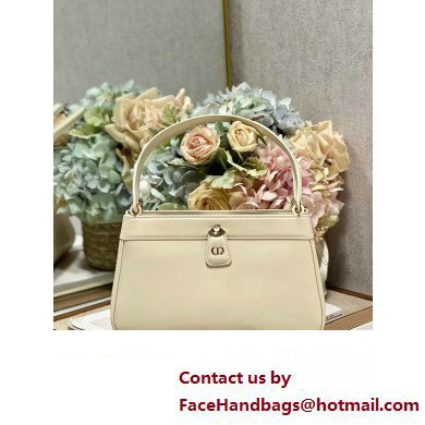 dior medium key bag in Dusty Ivory Box Calfskin 2023