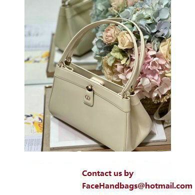 dior medium key bag in Dusty Ivory Box Calfskin 2023