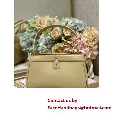 dior medium key bag in beige Box Calfskin 2023