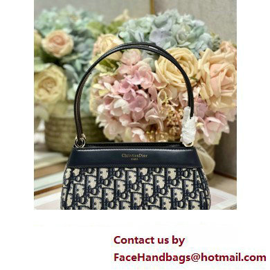 dior small key bag in Blue Dior Oblique Jacquard 2023