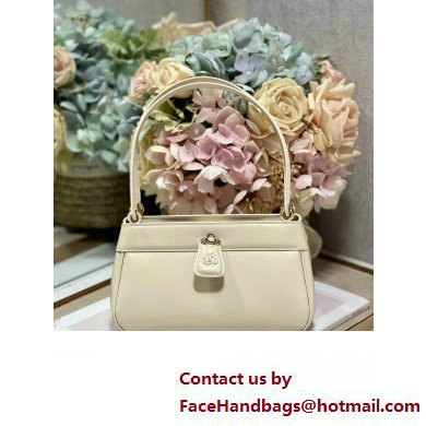 dior small key bag in Dusty Ivory Box Calfskin 2023