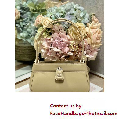 dior small key bag in beige Box Calfskin 2023