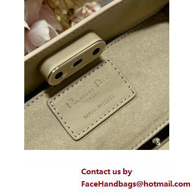 dior small key bag in beige Box Calfskin 2023