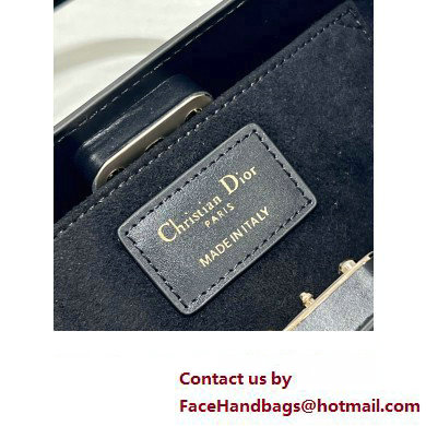 dior small key bag in black Box Calfskin 2023