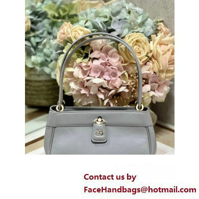 dior small key bag in gray Box Calfskin 2023