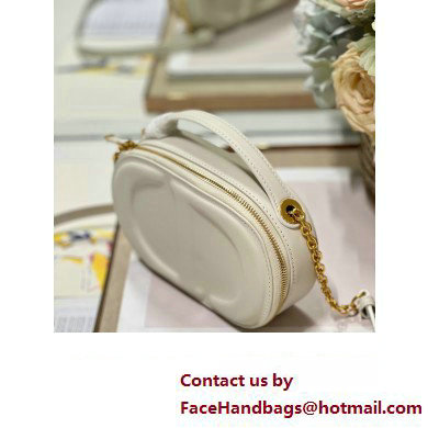 dior white calfskin CD Signature Oval Camera Bag 2023