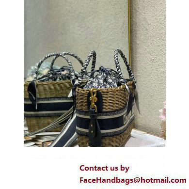 dior wicker basket bag blue 2023