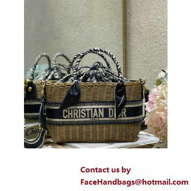 dior wicker basket bag blue 2023