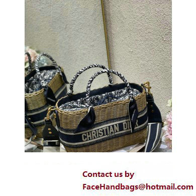 dior wicker basket bag blue 2023