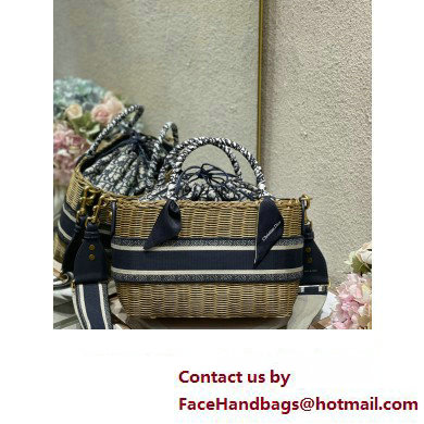 dior wicker basket bag blue 2023