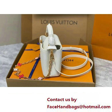 louis vuitton Capucines Mini bag M23718 white 2023