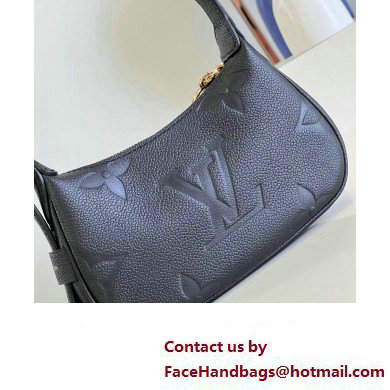 louis vuitton Monogram Empreinte mini moon bag BLACK M82391 2023