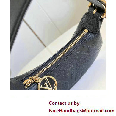 louis vuitton Monogram Empreinte mini moon bag BLACK M82391 2023