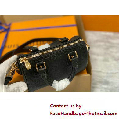 louis vuitton nano speedy BAG M82450 black 2023