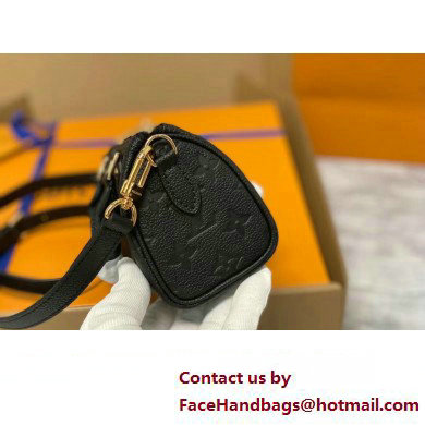 louis vuitton nano speedy BAG M82450 black 2023