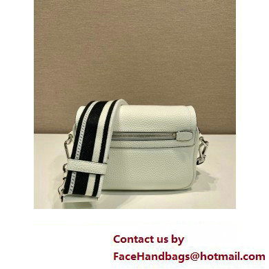 prada shoulder bag in grained calfskin 1bd332 white 2023