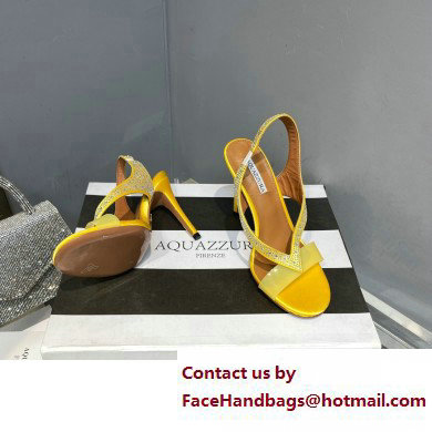 Aquazzura Heel 10.5cm Izzy Plexi Sandals Yellow 2023