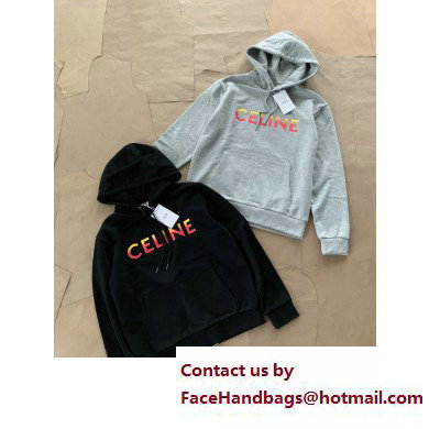 CELINE LOOSE HOODIE IN COTTON FLEECE 2023