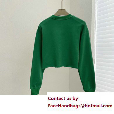 CELINE SWEATSHIRT IN COTTON FLEECE irish green / off white 2023