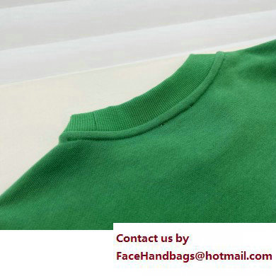 CELINE SWEATSHIRT IN COTTON FLEECE irish green / off white 2023