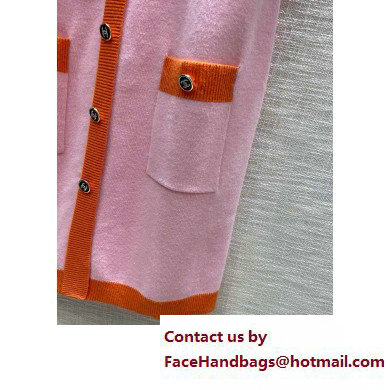 CHANEL PINK/RED KNITWEAR DRESS 2023 SPRING