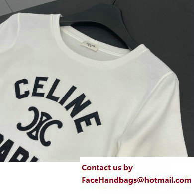 Celine Paris t-shirt in cotton jersey OFF WHITE / BLACK 2023