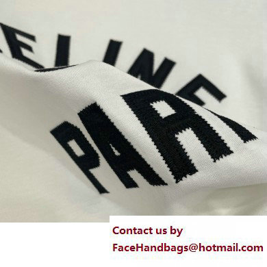 Celine Paris t-shirt in cotton jersey OFF WHITE / BLACK 2023