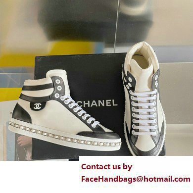 Chanel CC Logo Chain High Top Sneakers 01 2023