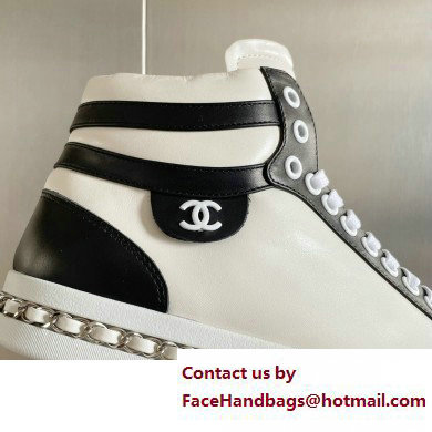 Chanel CC Logo Chain High Top Sneakers 01 2023