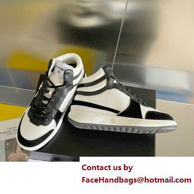 Chanel CC Logo High Top Sneakers Fabric and Suede Calfskin 03 2023