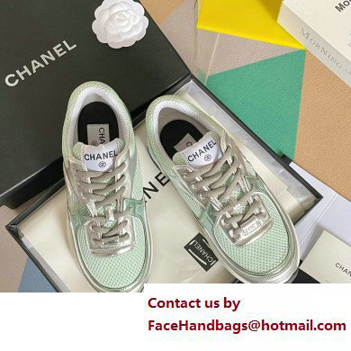 Chanel CC Logo Sneakers Fabric and Laminated G39792 02 2023