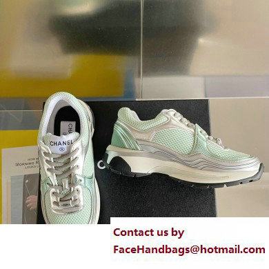 Chanel CC Logo Sneakers Fabric and Laminated G39792 02 2023