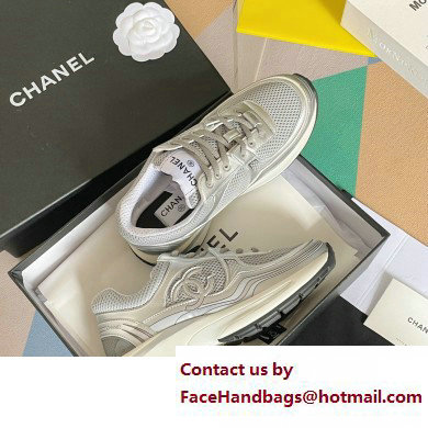 Chanel CC Logo Sneakers Fabric and Laminated G39792 03 2023