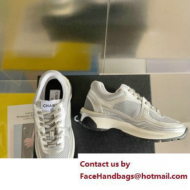 Chanel CC Logo Sneakers Fabric and Laminated G39792 03 2023